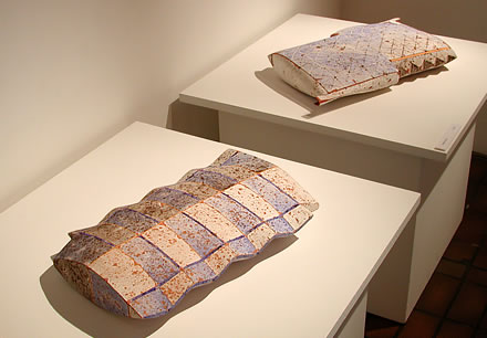 Ceramic sculptures 'Flow' and 'Double Vision'